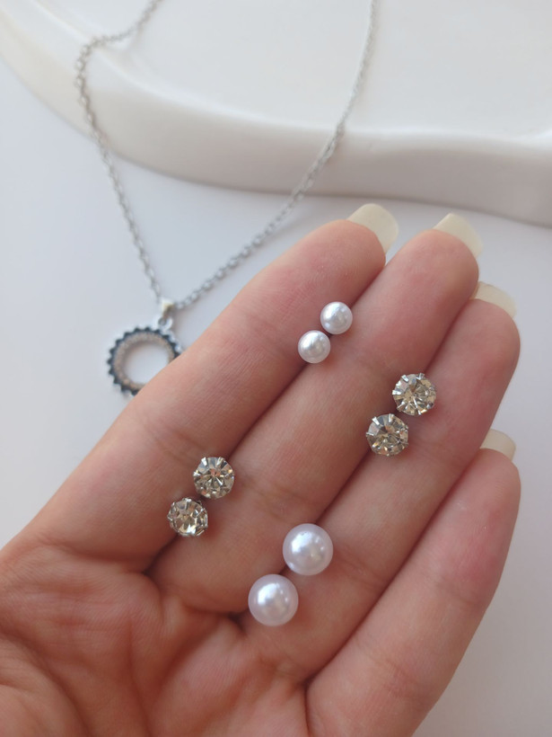 پک گردنبند و گوشواره مرواریدی